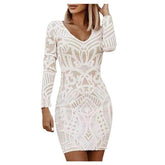 Vintage Lace Dresses Women Elegant Retro Sheath Mid-length Dress - Acapparelstore