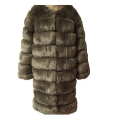 Luxury Super Long Women's Faux Fur Coat Thick Winter Outwear - Acapparelstore