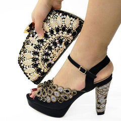 Elegant Italian Design Summer Shoes Rhinestone Party High Heel Sandals - Acapparelstore