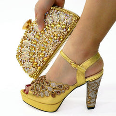 Elegant Italian Design Summer Shoes Rhinestone Party High Heel Sandals - Acapparelstore