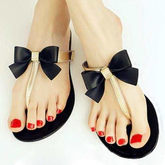 TEXU Bow Thong Jelly Jelly Flip Flop Sandals - Acapparelstore