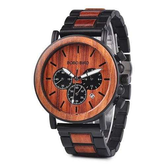 Wooden Men Luxury Stylish Stainless Steel Bobo Quartz WatchWooden Men Luxury Stylish Stainless Steel Bobo Quartz Watch
