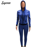 Women's 2 TWO PIECE SET Hoodies Jacket Zipper Jogger Trouser Tracksuit - Acapparelstore