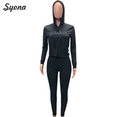 Women's 2 TWO PIECE SET Hoodies Jacket Zipper Jogger Trouser Tracksuit - Acapparelstore