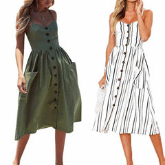 Casual Vintage Women Summer Sexy DressCasual Vintage Women Summer Sexy Dress