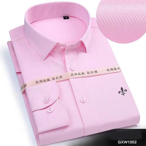 Casual Long Sleeved Solid shirt Slim Fit Business ManMen's Casual Long Sleeved Solid shirt Slim Fit Business Man