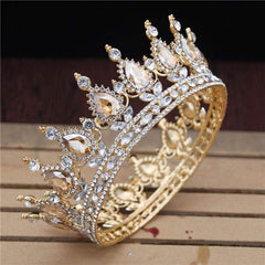 Crystal Vintage Royal Queen King Tiaras Crowns Men/Women - Acapparelstore