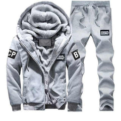 Men's Sporting Fleece Thick Hooded Brand-Clothing Casual Track Suit - Acapparelstore