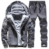 Men's Sporting Fleece Thick Hooded Brand-Clothing Casual Track Suit - Acapparelstore