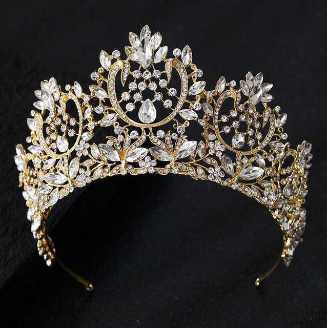 Vintage Luxury Big European Bride Wedding Crown Wedding Hair AccessoriesNew Women&