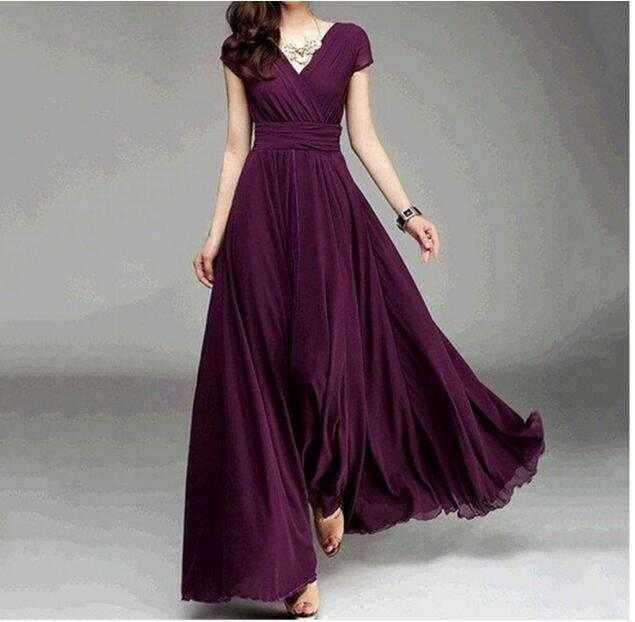 Women Elegant Boho Chiffon DressWomen Elegant Boho Chiffon Dress