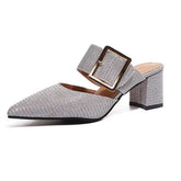 TOP Graceful Women Fashion Casual Belt Buckle Pointed Toe Sandals A 455 - Acapparelstore