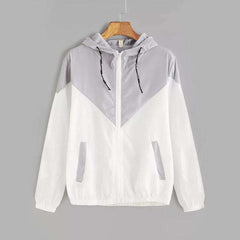 Women's Spring Autumn Fashion Windbreaker Jacket Zipper Pockets - Acapparelstore