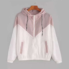 Women's Spring Autumn Fashion Windbreaker Jacket Zipper Pockets - Acapparelstore