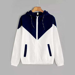 Women's Spring Autumn Fashion Windbreaker Jacket Zipper Pockets - Acapparelstore
