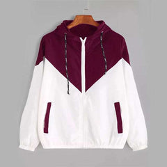 Women's Spring Autumn Fashion Windbreaker Jacket Zipper Pockets - Acapparelstore
