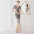 Neck Mermaid Evening Dress Long Luxury Beads Women Party DressesElegant V Neck Mermaid Evening Dress Long Luxury Beads Women Party Dre