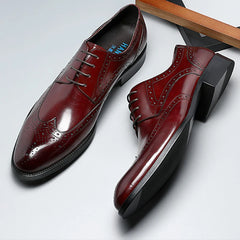 Men's formal leather shoes oxford men dress shoe wedding Size 7.5-10