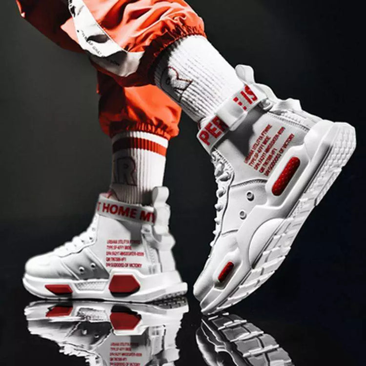High Top Fashion Leather Sneakers Trend Comfortable Man ShoesMen&