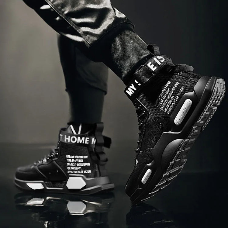 High Top Fashion Leather Sneakers Trend Comfortable Man ShoesMen&
