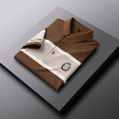Short-Sleeved Shirt Thin Middle-Aged Business Led Embroidery Shirt - Acapparelstore