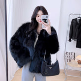 Fox Fur Jacket Mid Length Long Length FurWomen&