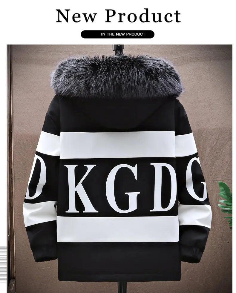 Fashion Trend Printed Large Size JacketMen's Autumn, Winter New Fashion Trend Printed Large Size Jacket