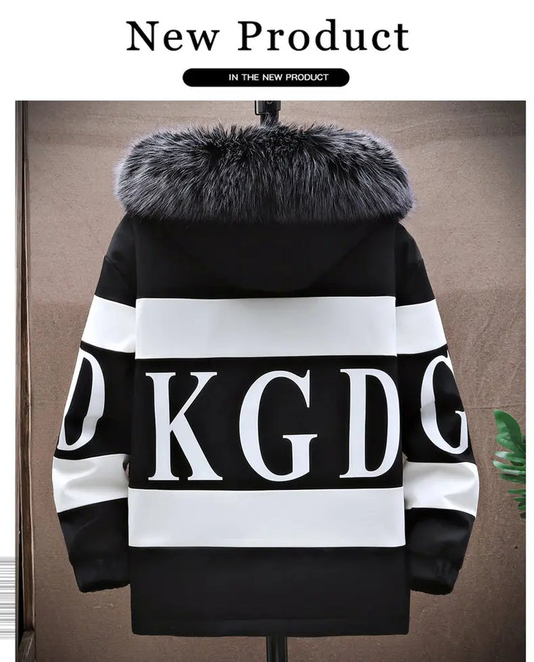 Fashion Trend Printed Large Size JacketMen&