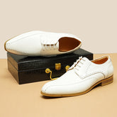 Dress Derby Shoes Luxury Genuine Leather Summer ShoesItalian Men&