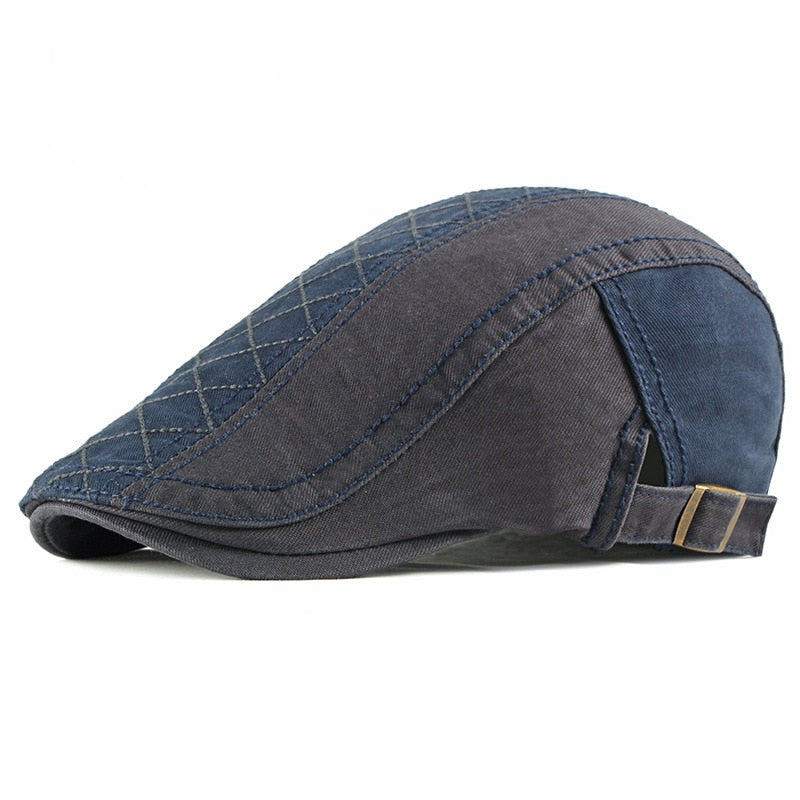 Unisex Retro Berets Hat Cotton Visors Embroidery Letter Flat Caps - Acapparelstore
