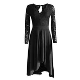 Floral Lace Dresses Ladies Elegant Party Dresses Swing Prom Evening Gowns - Acapparelstore