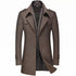Woolen Coats Fashion Thicken Mid Length Winter Trench JacketMen&