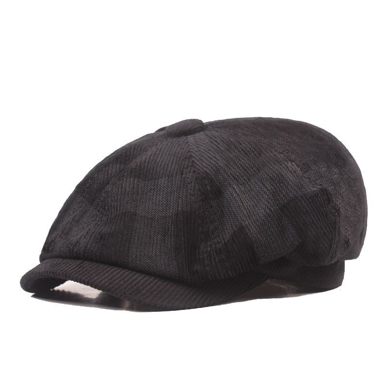 Adult Vintage Herringbone Gatsby Tweed Beret Hat Caps - Acapparelstore
