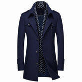 Woolen Coats Fashion Thicken Mid Length Winter Trench JacketMen&