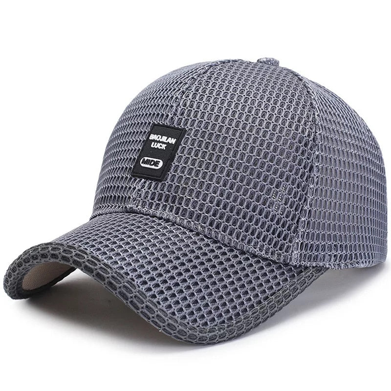 Top Level Summer Baseball Hat Women Men Breathable Mesh Trucker Cap - Acapparelstore