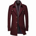 Woolen Coats Fashion Thicken Mid Length Winter Trench JacketMen&