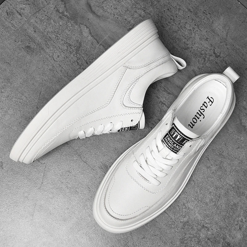 Genuine Solid Leather Men's Skateboard Shoes