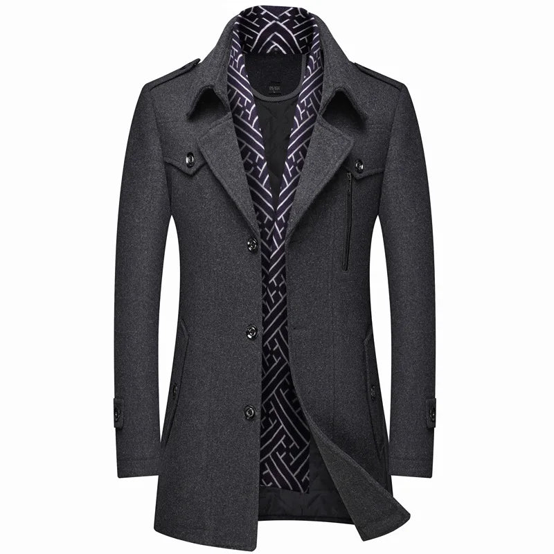 Fashion Slim Fit Winter Wool Trench Coats Middle Long Jacket44428219482371|44428219515139|44428219547907|44428219580675|44428219613443|44428219646211|44428219678979|44428219711747
