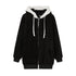 Jacket Loose Plush Zipper Hooded JacketNew Style Autumn Winter Women&