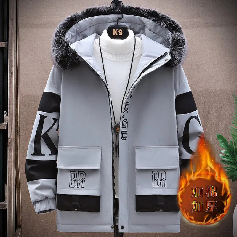 Fashion Trend Printed Large Size JacketMen's Autumn, Winter New Fashion Trend Printed Large Size Jacket