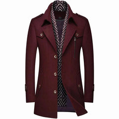Fashion Slim Fit Winter Wool Trench Coats Middle Long Jacket44428220006659|44428220039427|44428220072195|44428220104963|44428220137731|44428220170499|44428220203267|44428220236035