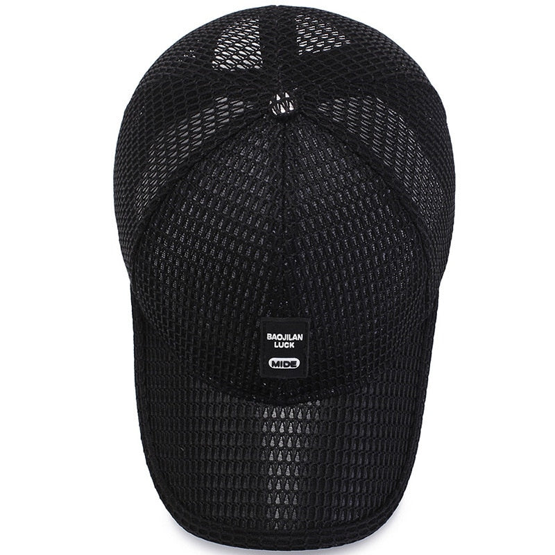 Top Level Summer Baseball Hat Women Men Breathable Mesh Trucker Cap - Acapparelstore