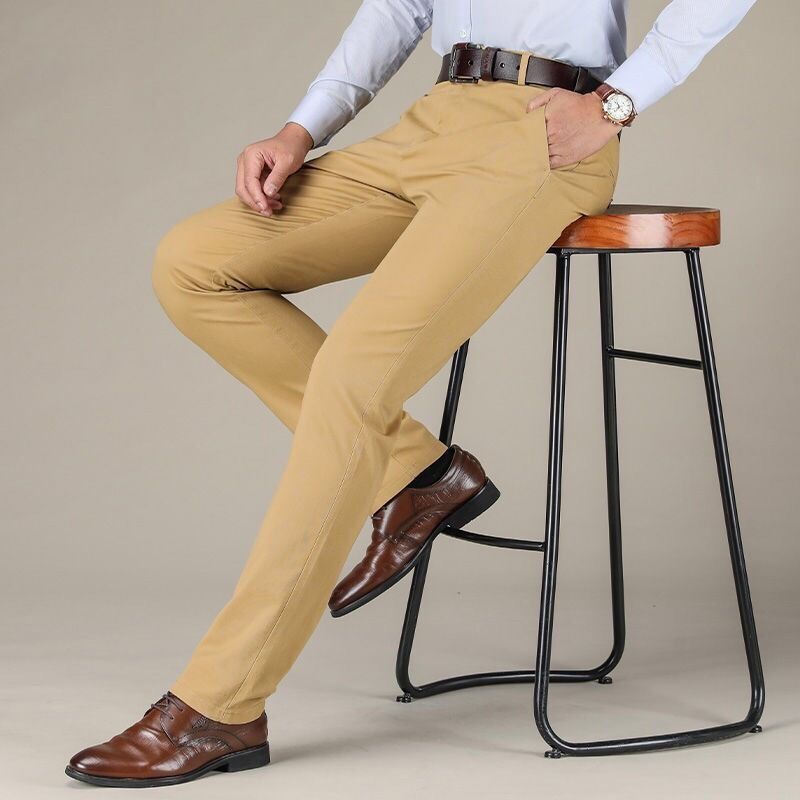 British Style Men High-Quality Casual Dress Pant Men Design Slim Trous Acapparelstore British Style Men High-Quality Casual Dress Pant Men Design Slim Trous Acapparelstore
