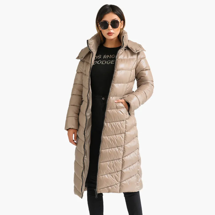 Coats Black Thick Warm Puffer JacketsWindproof Long Parkas Women&