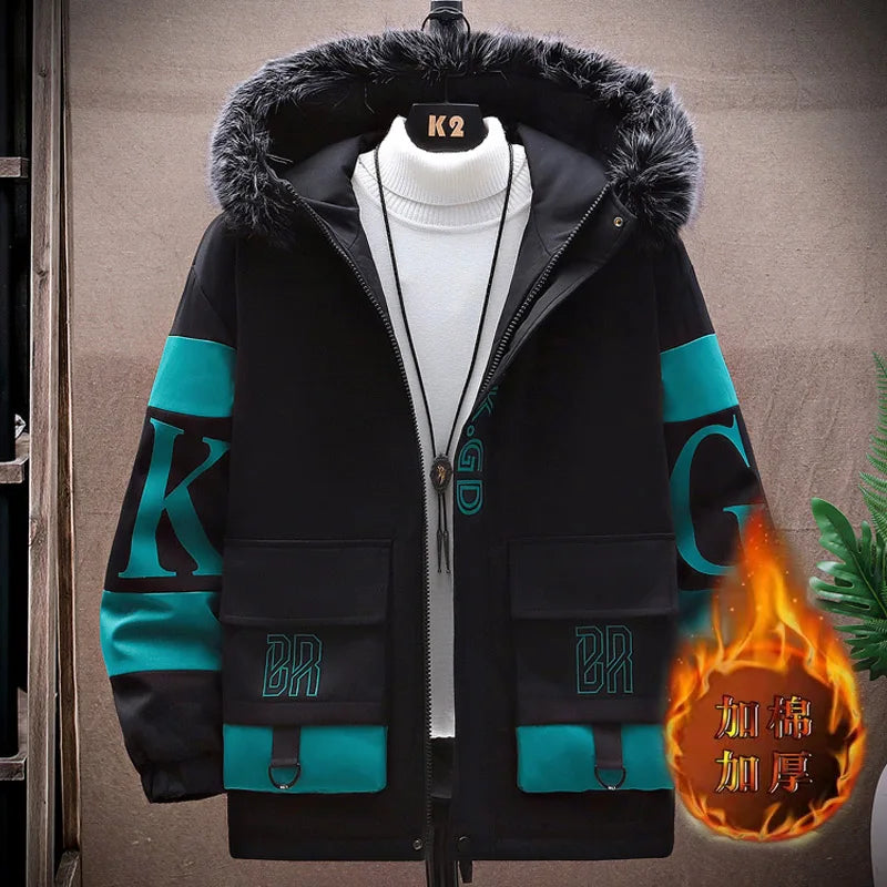 Fashion Trend Printed Large Size JacketMen's Autumn, Winter New Fashion Trend Printed Large Size Jacket