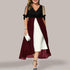 -Neck Dress Casual Solid Loose Party DressWomen&