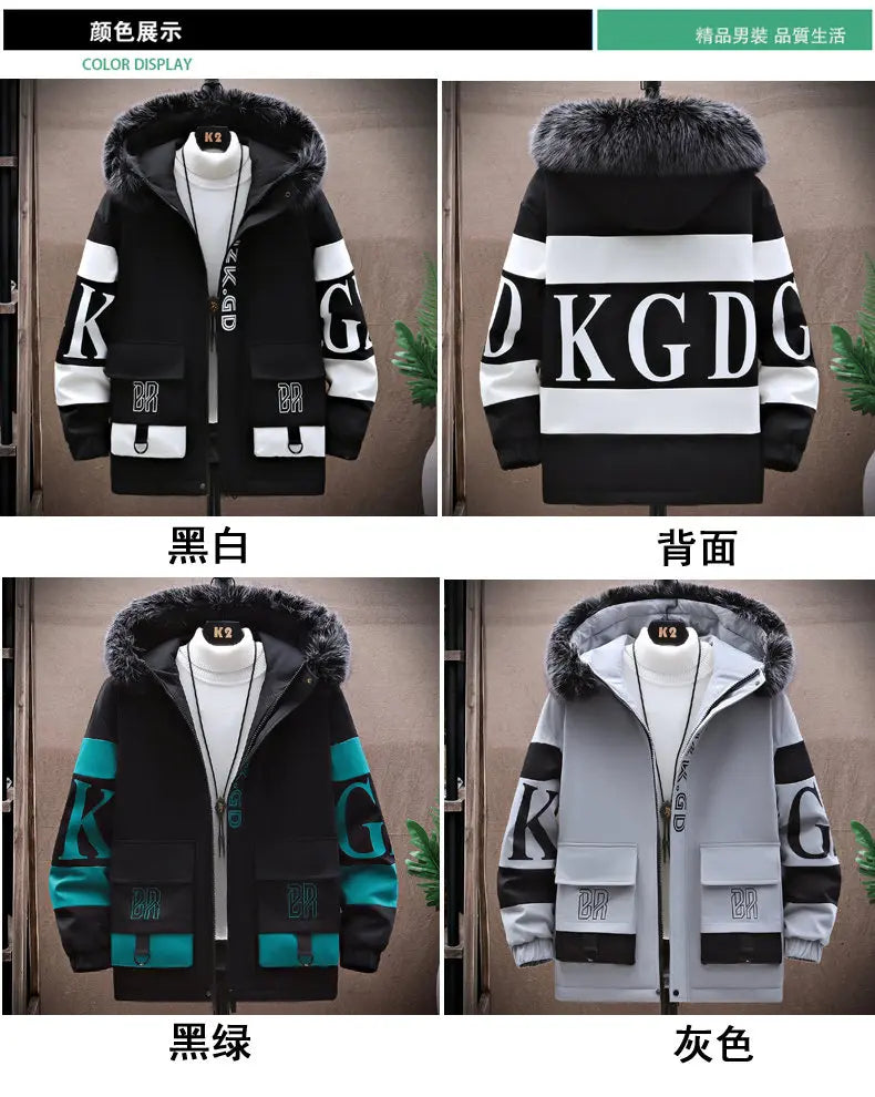 Fashion Trend Printed Large Size JacketMen's Autumn, Winter New Fashion Trend Printed Large Size Jacket