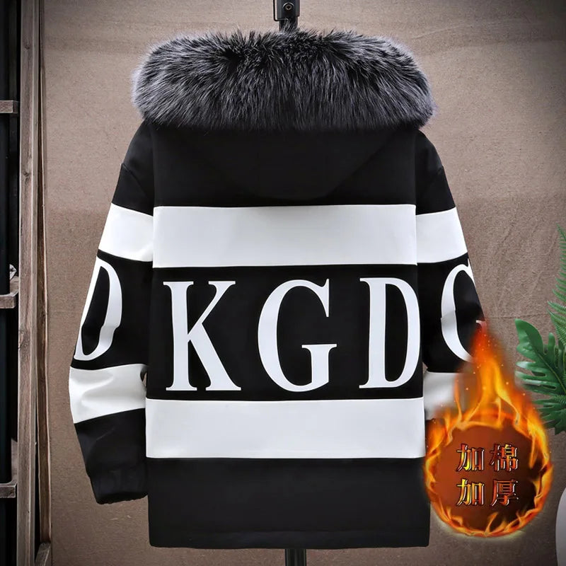 Fashion Trend Printed Large Size JacketMen&