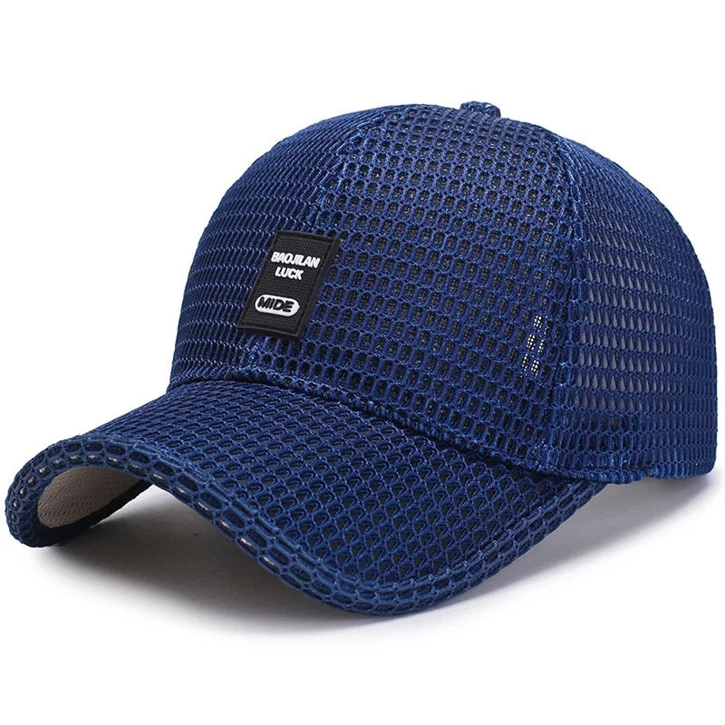 Top Level Summer Baseball Hat Women Men Breathable Mesh Trucker Cap - Acapparelstore