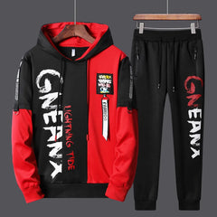 Piece Streetwear Hip Hop Fashion SuitMen's Casual Long Sleeve Hooded Two Piece Streetwear Hip Hop Fashion S
